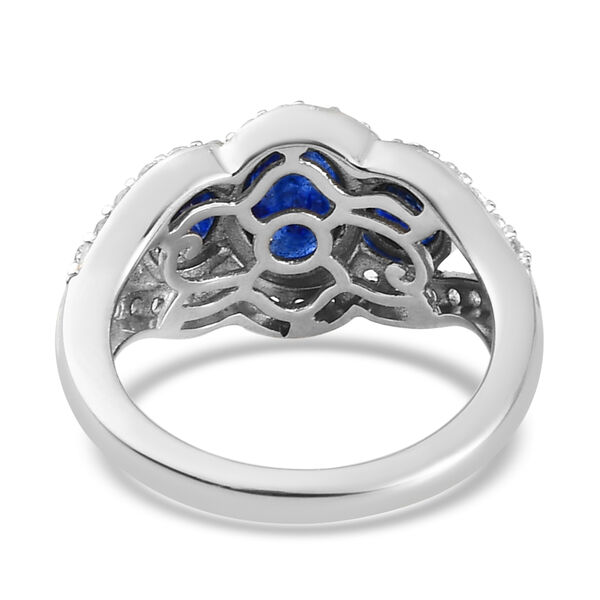 Masoala Saphir und Zirkon-Trilogie-Ring, 925 Silber zweifarbige Beschichtung, 2,70 ct. image number 5