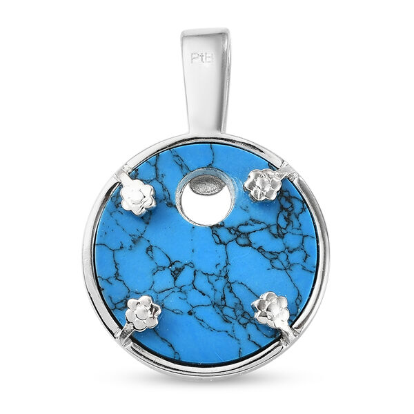 Blauer Howlit Anhänger, reines Messing ca. 9.83 ct image number 5