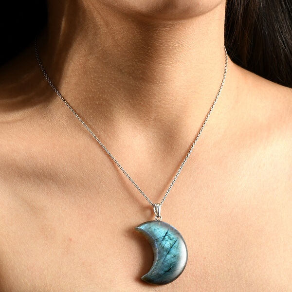 Labradorit Anhänger - 53,78 ct. image number 3