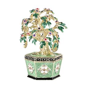 Geldbaum-Schmuckschatulle, 12x6,5 cm, Grün