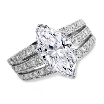 Wei&szlig;er Zirkonia Ring Nickelfreies Messing (Gr&ouml;&szlig;e 19.00)