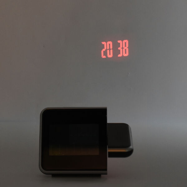 Laser Digital Projektionswecker mit Wetterstation, LCD Panel, 15x6,2x11 cm, 2xAAA Batterie (nicht inkl.), Schwarz image number 0