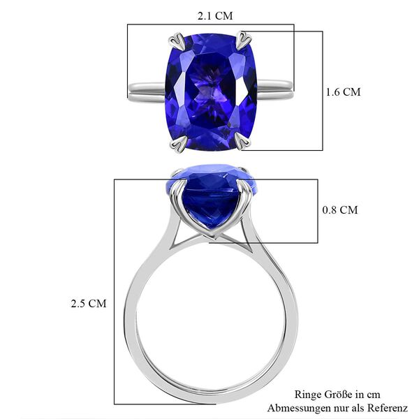 AAAA Tansanit Ring in 950 Platin - 7,69 ct. image number 7