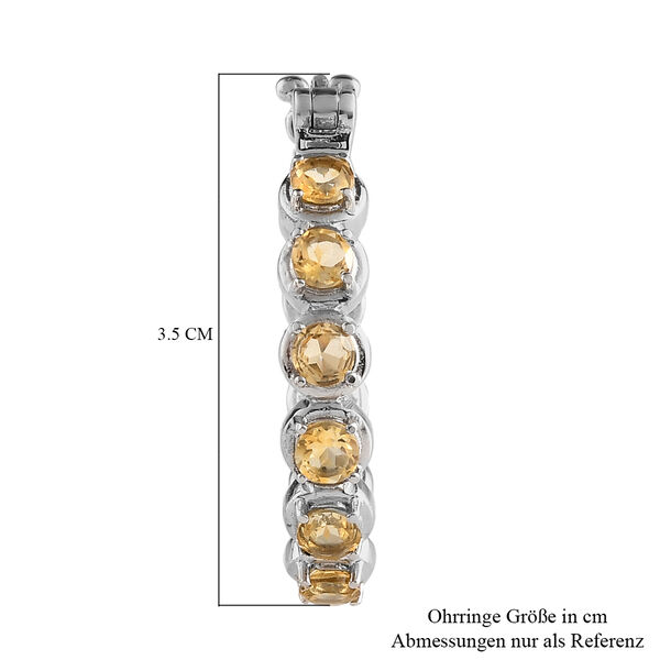 Citrin-Creolen, Edelstahl ca. 5.04 ct image number 5