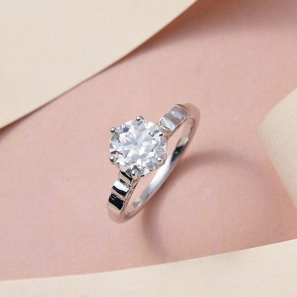 Moissanit Ring mit europäischem Schliff - 1,69 ct. image number 8