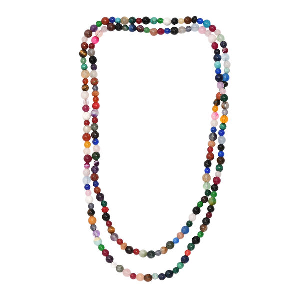 Multi Edelstein Halskette, 127 cm- 450 ct. image number 3