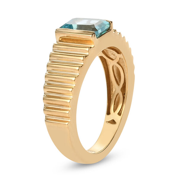 Paraiba Topas Ring 925 Silber 585 Vergoldet image number 5