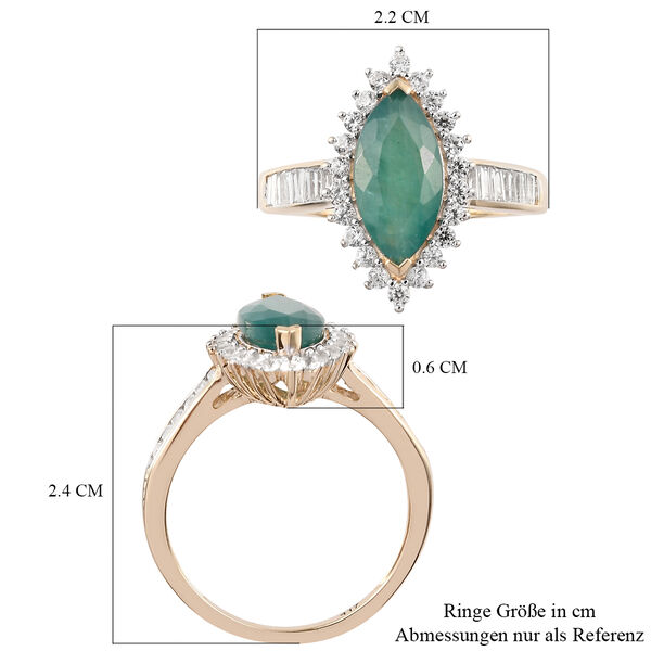 AAA Grandidierit und Zirkon-Ring, 375 Gold  ca. 2,68 ct image number 6