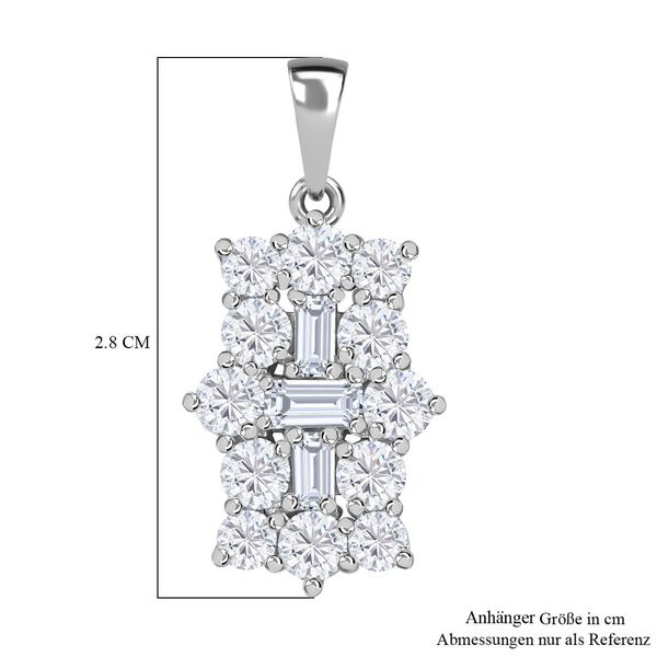 Moissanit Boot Anh&auml;nger, 925 Silber rhodiniert - 2.15 ct image number 5