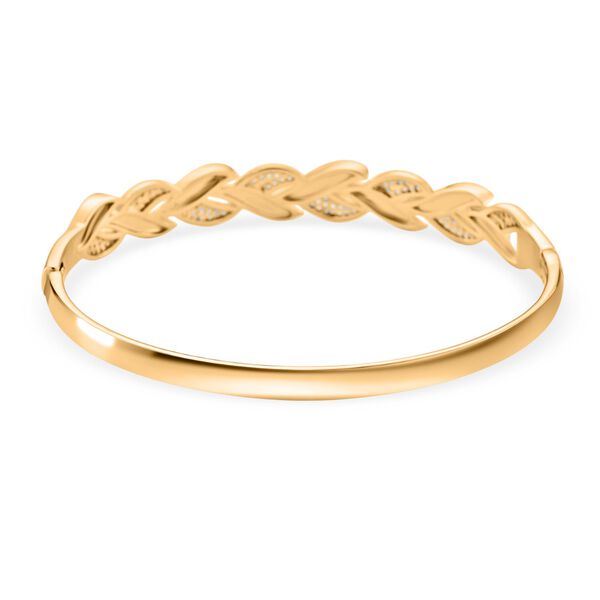 Weißer Zirkonia, KokosnussMuschel Armreif ca. 19 cm Nickelfreies Messing Standard 0.51 ct image number 6