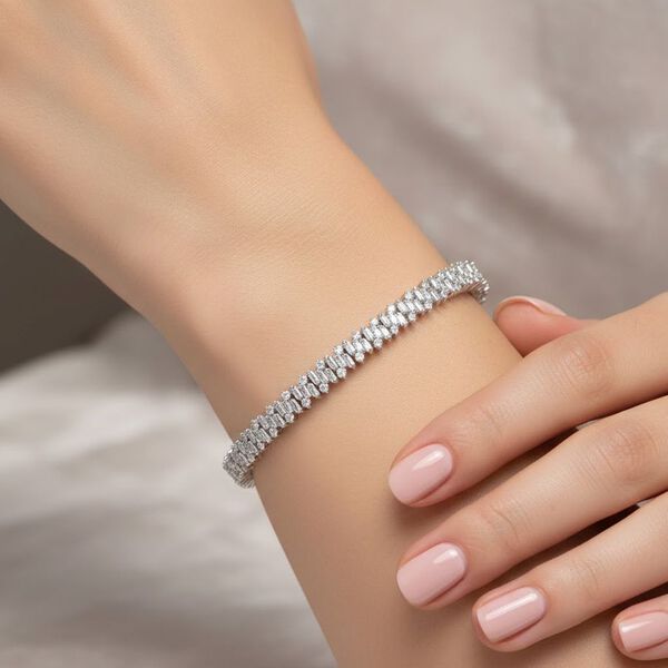 LUXURIANT SGL zertifiziertes SI-GH Labor Diamant 20cm Armband - 3 ct. image number 2