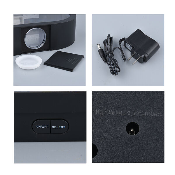 Aquarium mit Farbwechsel LEDs, Größe 31x7,7x23 cm, Schwarz image number 6