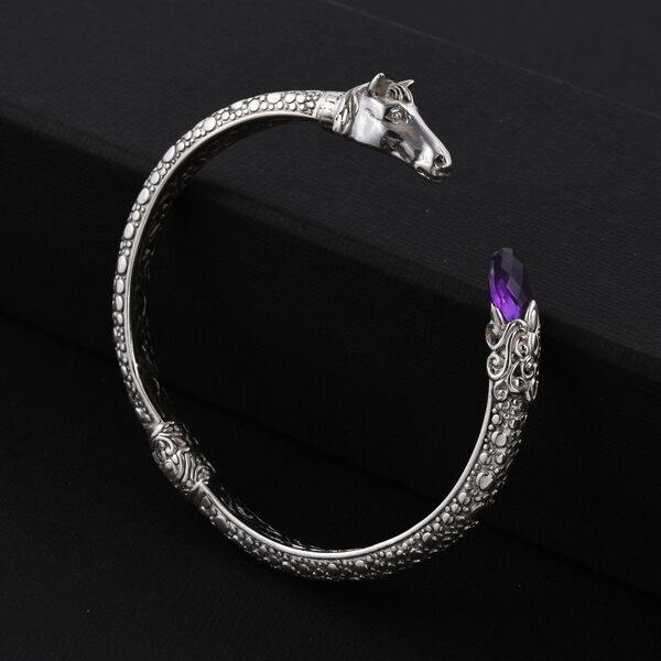 Royal Bali Kollektion- Afrikanischer Amethyst-Armreif, 19 cm - 3,60 ct. image number 2