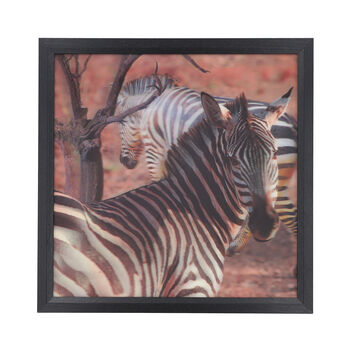 Realistisches 5D Zebra-Gem&auml;lde, Gr&ouml;&szlig;e 43,5x43,5x1,2 cm, Mehrfarbig