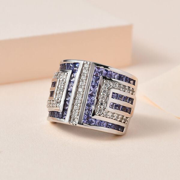 AA Tansanit und Zirkon Ring - 3,99 ct. image number 2