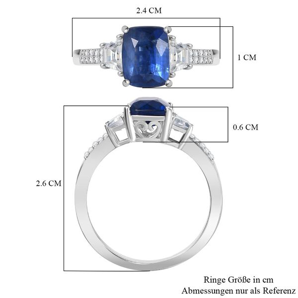 D'Joy AA Nat&uuml;rlicher Kaschmir Kyanit und Zirkon Ring - 3,62 ct. image number 7