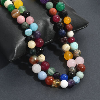 Multi Edelstein Halskette, 36 cm - 500 ct.