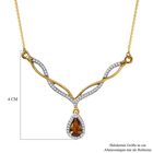 AA Natürliche, goldene Tansanit und Zirkon-Halskette, 45 cm image number 5