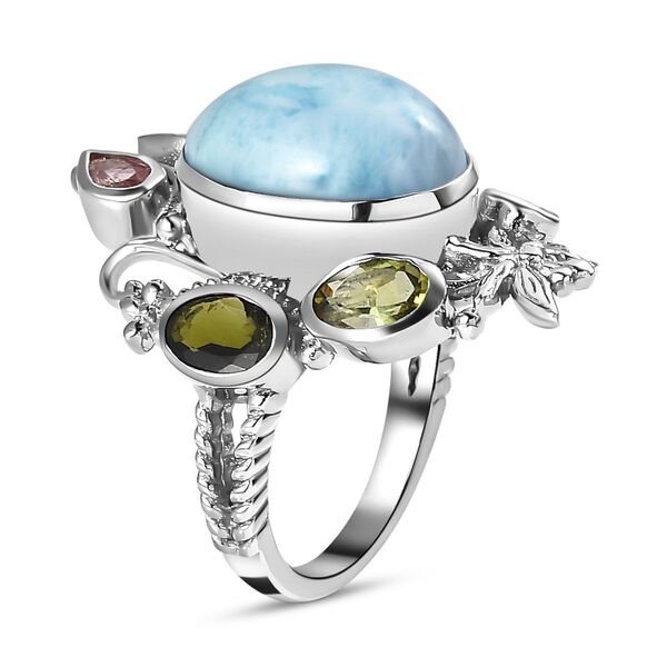 Larimar und mehrfarbiger Turmalin-Ring - 9,15 ct. image number 5
