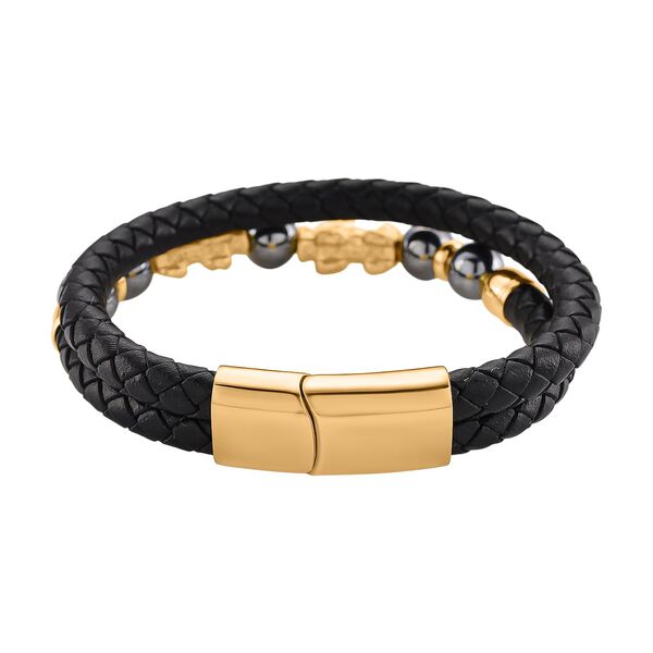 Terahertz Armband ca. 19 cm 316L Edelstahl, gelb vergoldet ca. 30.00 ct image number 5