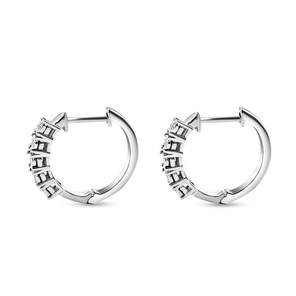 Wei&szlig;e Diamant-Ohrringe, 925 Silber platiniert, ca. 0.05 ct image number 4