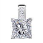 LUSTRO STELLA - Weißer Zirkonia Anhänger, 925 Silber