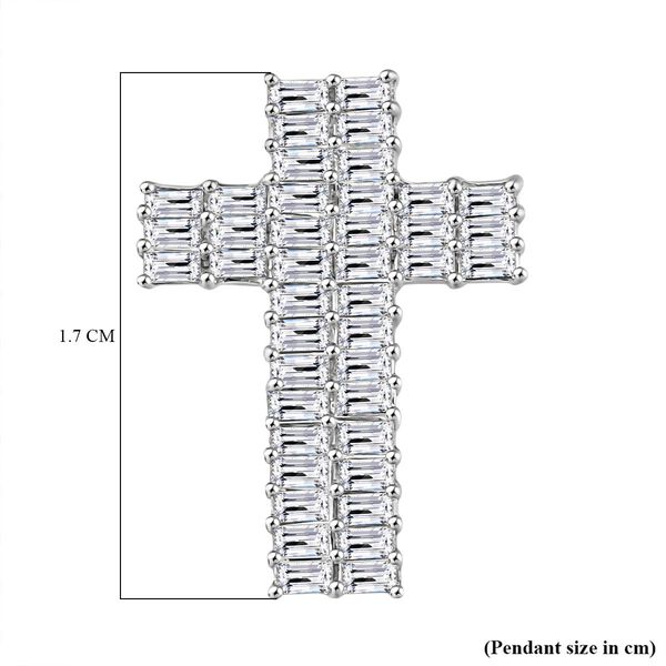VS Diamant Kreuz Anh&auml;nger in 950 Platin - 0,46 ct. image number 6