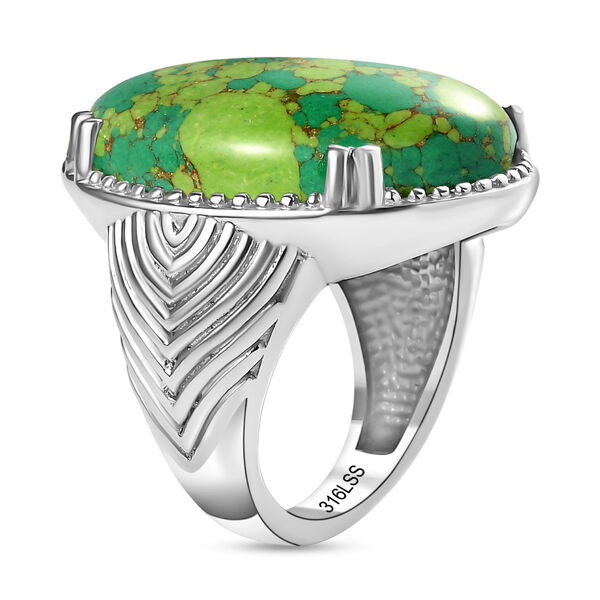 Grüner Türkis Ring - 22,58 ct. image number 4
