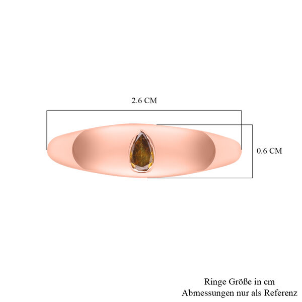 LUXORO nat&uuml;rlicher champagnerfarbener Diamant-Ring I1 - 0,25 ct. image number 5