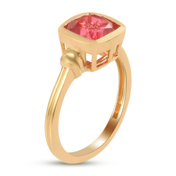 Sonnenuntergang Quarz Solitär Ring 925 Silber vergoldet image number 5