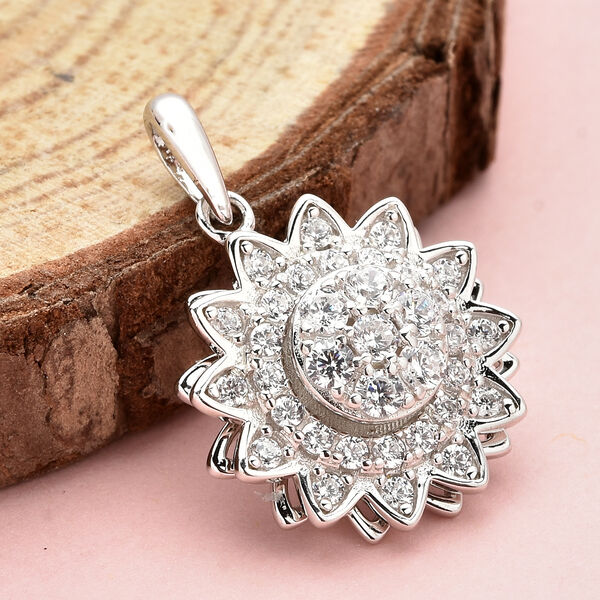 Lustro Stella - Weißer Zirkonia Anhänger, 925 Silber rhodiniert ca. 0.63 ct image number 2