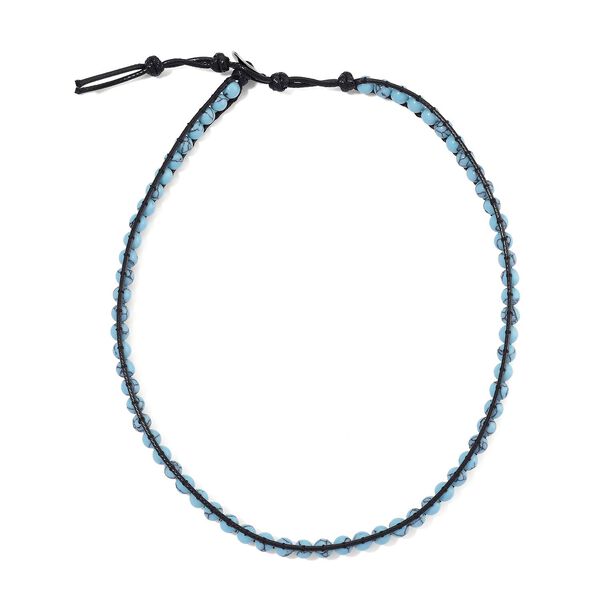 Flexible blaue Howlith Halskette - 80 ct. image number 4