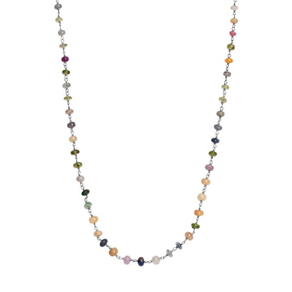 Bouquet mehrfarbige Saphir-Halskette
