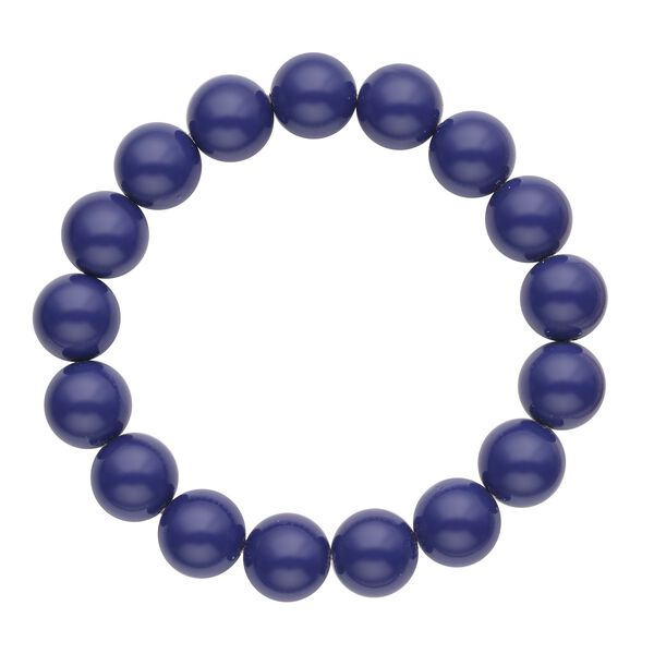 2er-Set, Tansanitfarbenes Muschelkernperlen-Armband und Ohrringe - 380 ct. image number 3