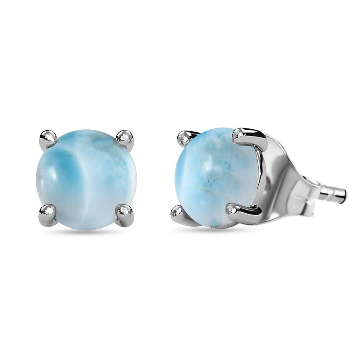 Großer Larimar Ring Aus 925 Silber Gr. 58 Handarbeit Unikat