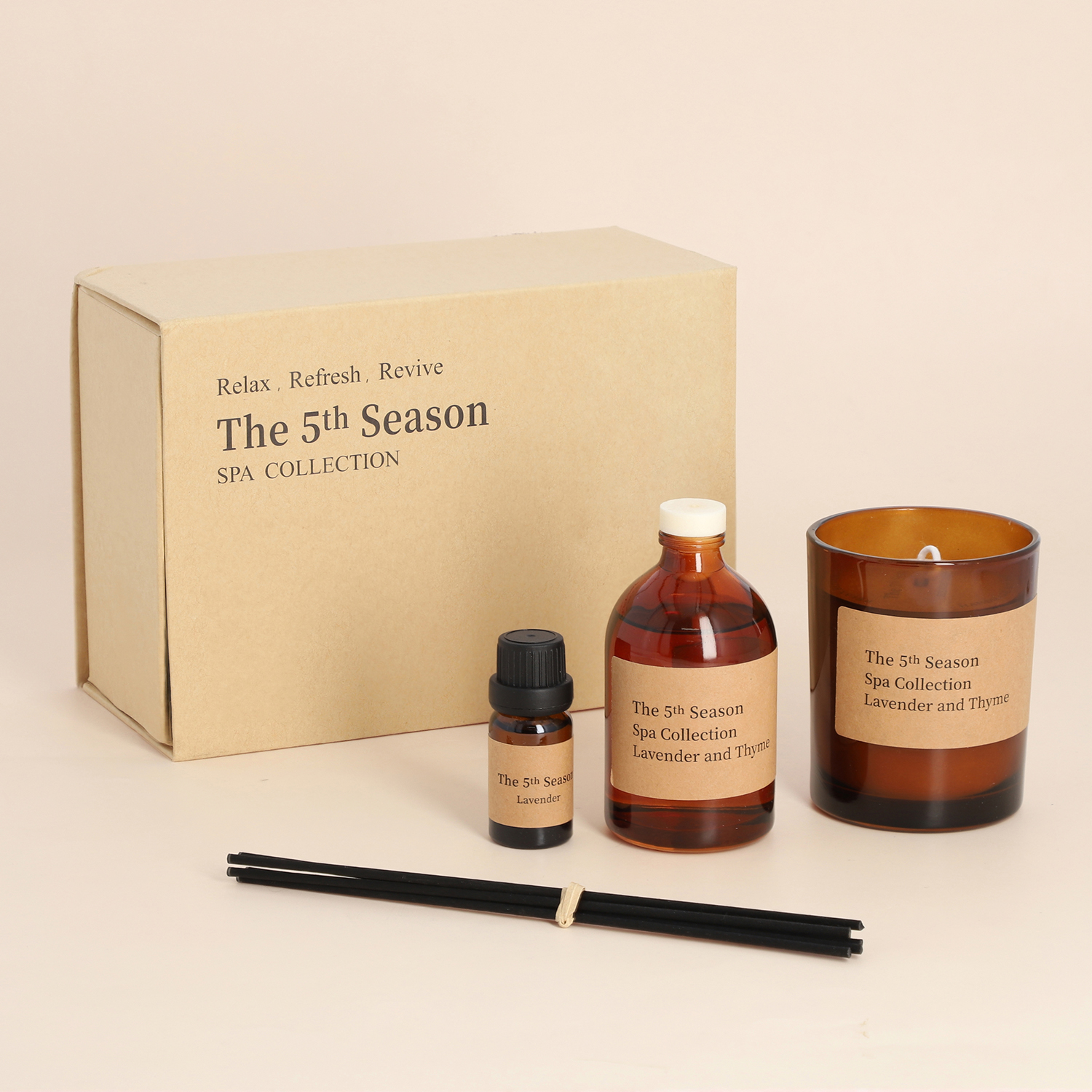 The 5th Season - Aromatherapie Duft Diffusor Set, Braun