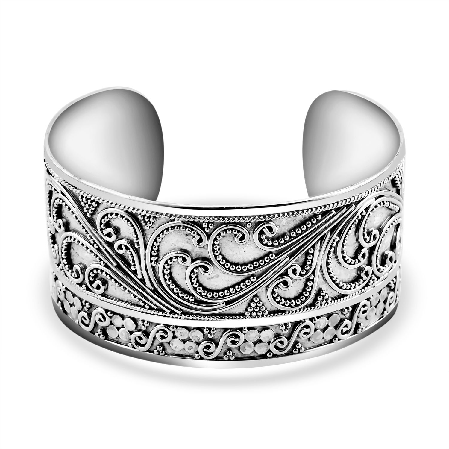 Royal Bali - 925 Silber Armreif, ca. 18.5 cm, ca. 46,90g | SHOPLC