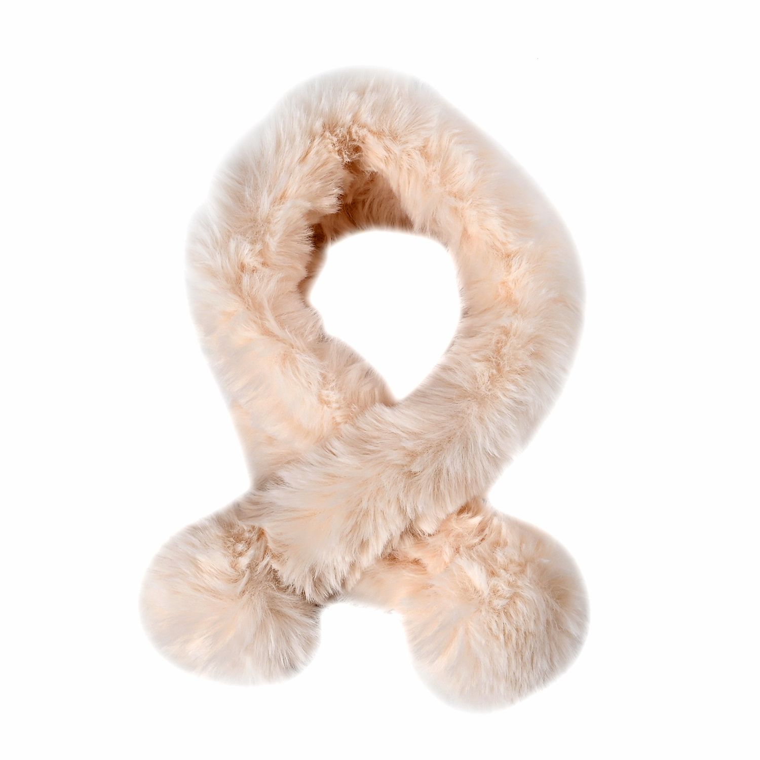 Jadive Damen Kunstfell Schal - 175cm Mit 2 Strass Broschen Für Hochzeit