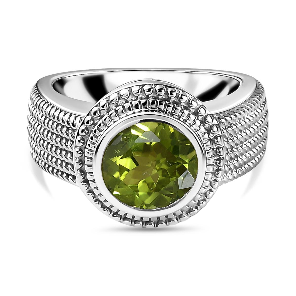 Vintage Peridot Messing Ring: Handgemachter Schmuck - Österreich