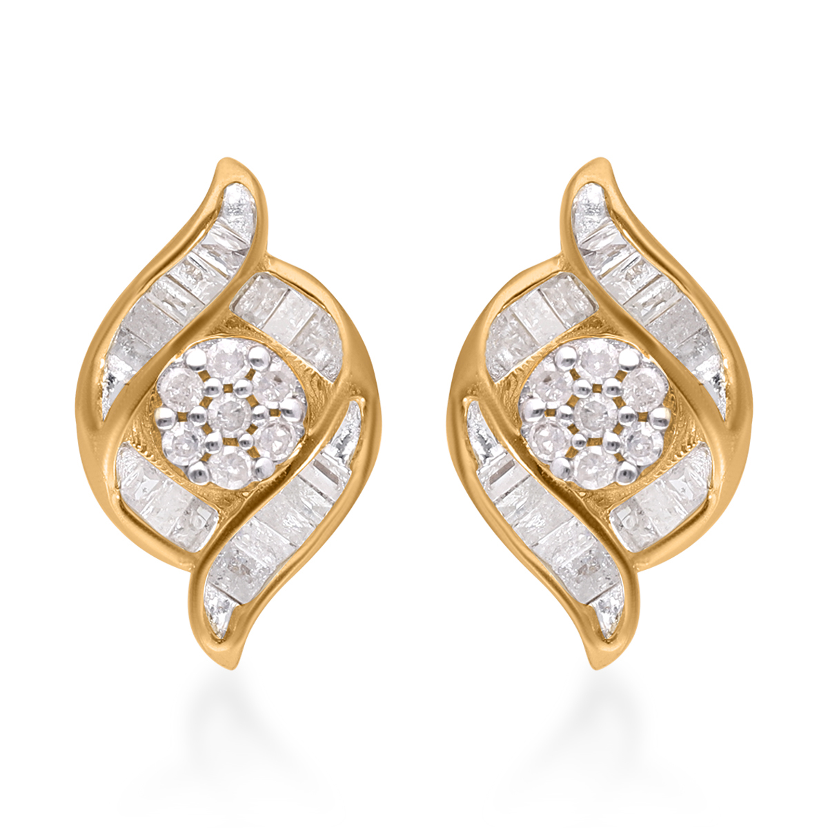 Halskette Mit Tria-Diamant Herz Anhänger Mit Kette 14 Karat Weißgold
