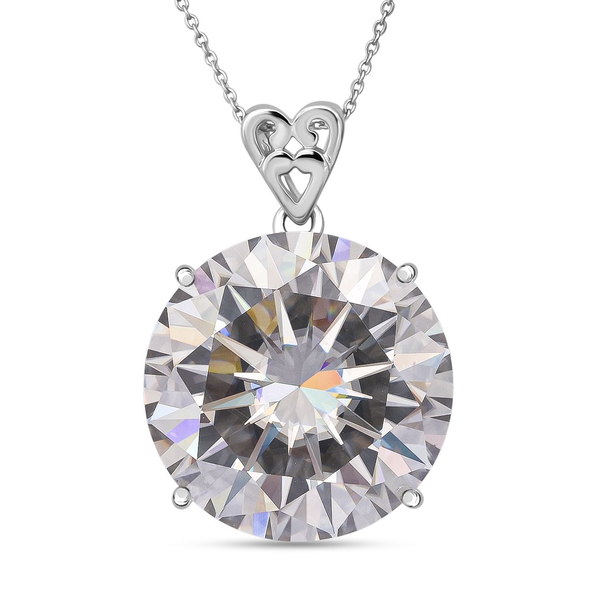 Weiße Moissanit Halskette Rechteckig - Elegante Anhänger Kette Für Damen