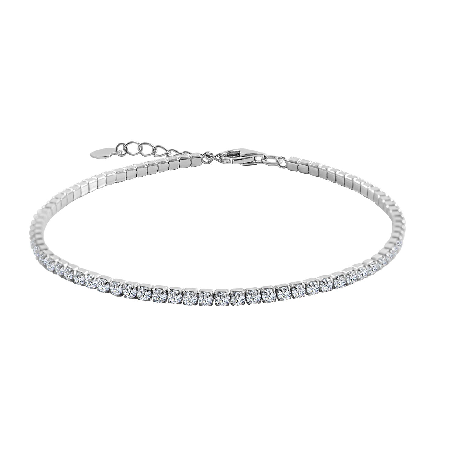 Amberta Damen Solitär Armband 925 Sterling Silber Mit AAA Zirkonia - Elegantes Stern Armband